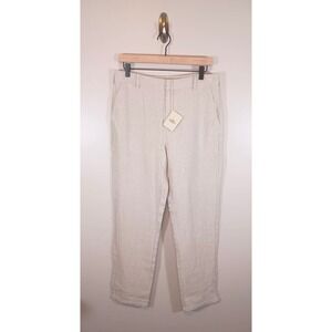 Faherty Linen Boho Coastal Beach Vacation Summe Pants Women's Size 28 New